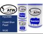 Preview: Hyundai, Coast Blue Pearl, WU6: 500ml Lackdose + 500ml Klarlack + 250ml Härter - Set, von ATW Autoteile West.
